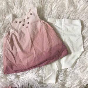 Matching set. Ombré beaded top and pants